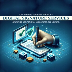 Digital signature services with a laptop, tablet, and pen