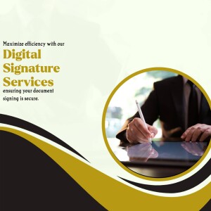 Person signing a document on a tablet with a digital signature