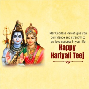 Lord Shiva and Goddess Parvati with Haritalika Teej wishes