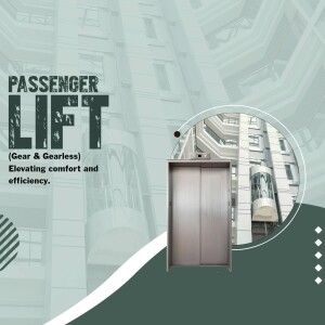 Stainless steel passenger lift with modern design