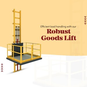 Image of a robust goods lift for efficient load handling