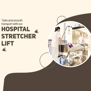 Hospital staff using a stretcher lift to safely transport a patient.