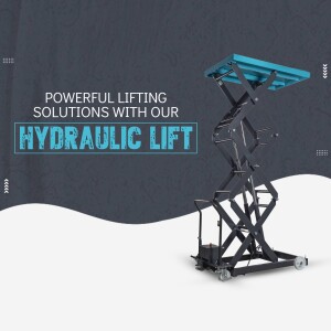 Image of a powerful hydraulic lift for industrial use