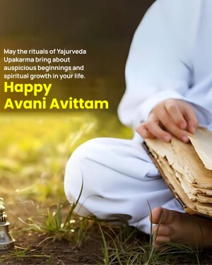 Person performing rituals with sacred texts for Avani Avittam