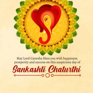 Image of Lord Ganesha for Sankashti Chaturthi