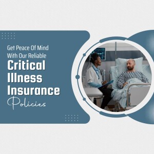 Doctor discussing with patient in hospital bed, promoting critical illness insurance.