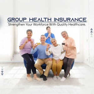Diverse group of employees holding health insurance cards
