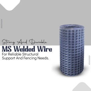 Roll of MS welded wire mesh for structural support and fencing