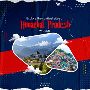 Promotional image for spiritual tourism in Himachal Pradesh, India