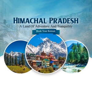 Collage of scenic views of Himachal Pradesh, promoting tourism.