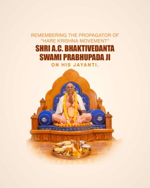 Portrait of Swami A.C. Bhaktivedanta Prabhupada Ji on his Jayanti