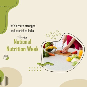 Image depicting a person chopping vegetables with a variety of fresh produce, celebrating National Nutrition Week.