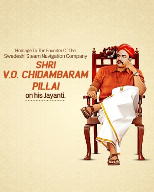 V. O. Chidambaram Pillai Jayanti advertisement post