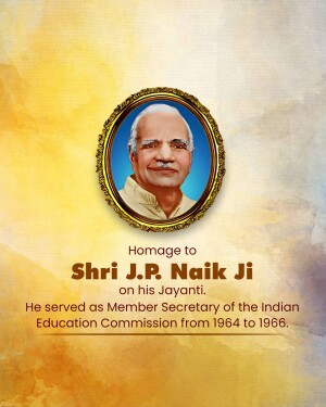 Jayant Pandurang Naik Jayanti advertisement post