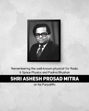 Portrait of Shri Ashesh Prasad Mitra, a physicist and Padma Bhushan awardee.