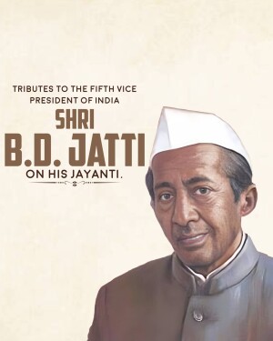 Portrait of B.D. Jatti, former Vice President of India