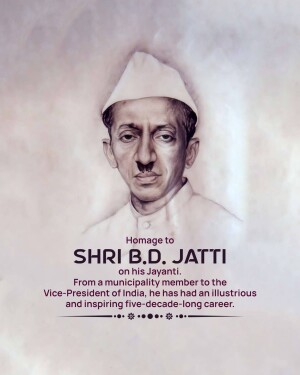 Portrait of Shri B.D. Jatti, former Vice-President of India