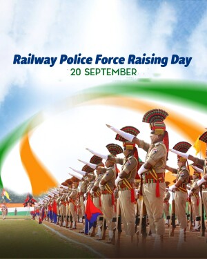 Indian Railway Police Force personnel in ceremonial uniform