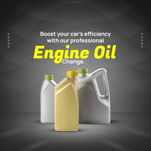 Bottles of engine oil with text promoting professional oil change services.