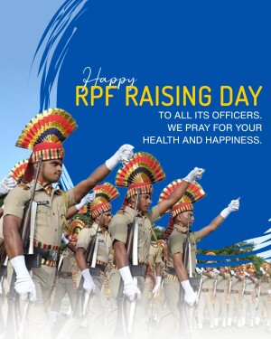 RPF Raising Day celebration with officers in uniform