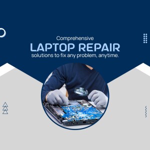 Laptop repair technician working on a motherboard