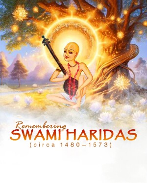 Illustration of Swami Haridas, a 16th-century devotional singer and poet.