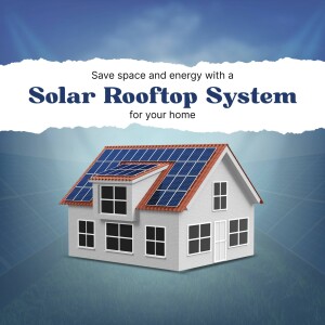 Illustration of a house with solar panels on the roof