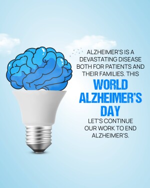 Image depicting a lightbulb with a brain inside, symbolizing hope and awareness for Alzheimer's disease.