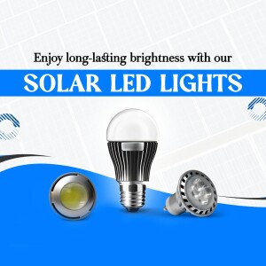 Image of solar LED lights including a standard bulb, spotlight and recessed light.