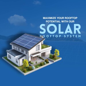 Illustration of a house with solar panels on the roof