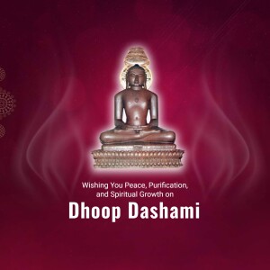 Image of a Buddha statue with a halo, celebrating Dhoop Dashami