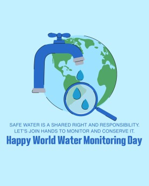 Illustration of a water tap dripping onto a globe with a magnifying glass focusing on water droplets.