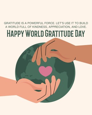 World Gratitude Day marketing poster
