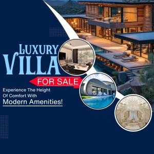 Modern luxury villa with pool and amenities for sale