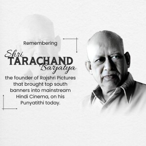 Portrait of Shri Tarachand Barjatya, founder of Rajshri Pictures