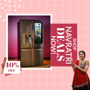 LG refrigerator with Navratri sale promotion