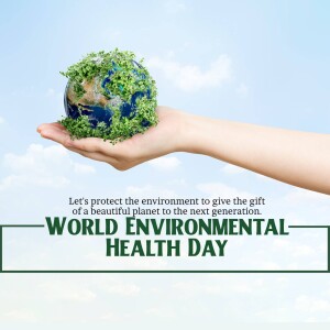 A hand holding a globe covered in green foliage, symbolizing environmental protection.