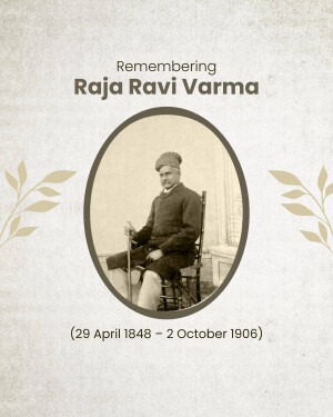 Portrait of Raja Ravi Varma, a renowned Indian painter