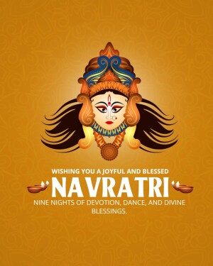 Illustration of Goddess Durga for Navratri festival