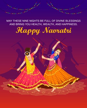 Navratri celebration with women dancing Garba