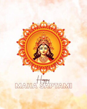 Illustration of Goddess Durga for Maha Saptami
