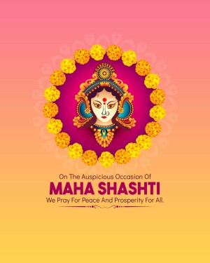 Image depicting Goddess Durga for Maha Shashti festival