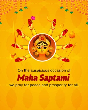 Image depicting Goddess Durga for Maha Saptami festival