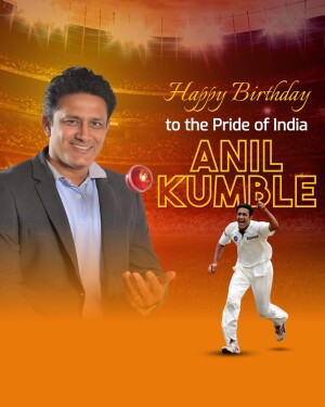 Birthday greeting for Indian cricketer Anil Kumble