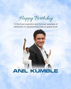 Birthday greeting for Indian cricketer Anil Kumble