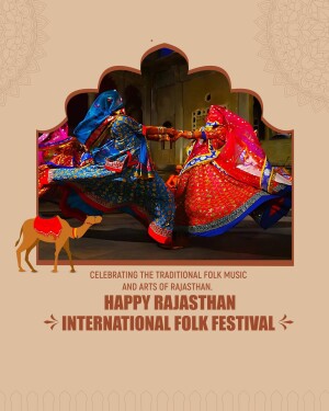 Traditional Rajasthani dancers performing at the International Folk Festival