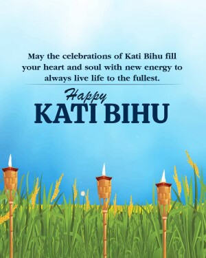 Kati Bihu festival greeting with traditional elements