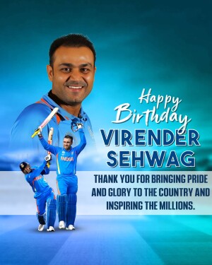 Virender Sehwag Birthday Wish