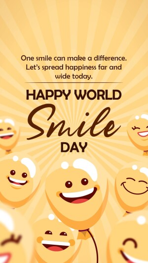 Happy World Smile Day Poster For Twitter