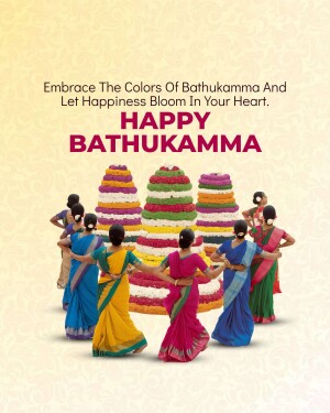 Women celebrating Bathukamma festival with flower stacks